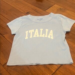 Brandy Melville Kids Sky Blue Italia Tee